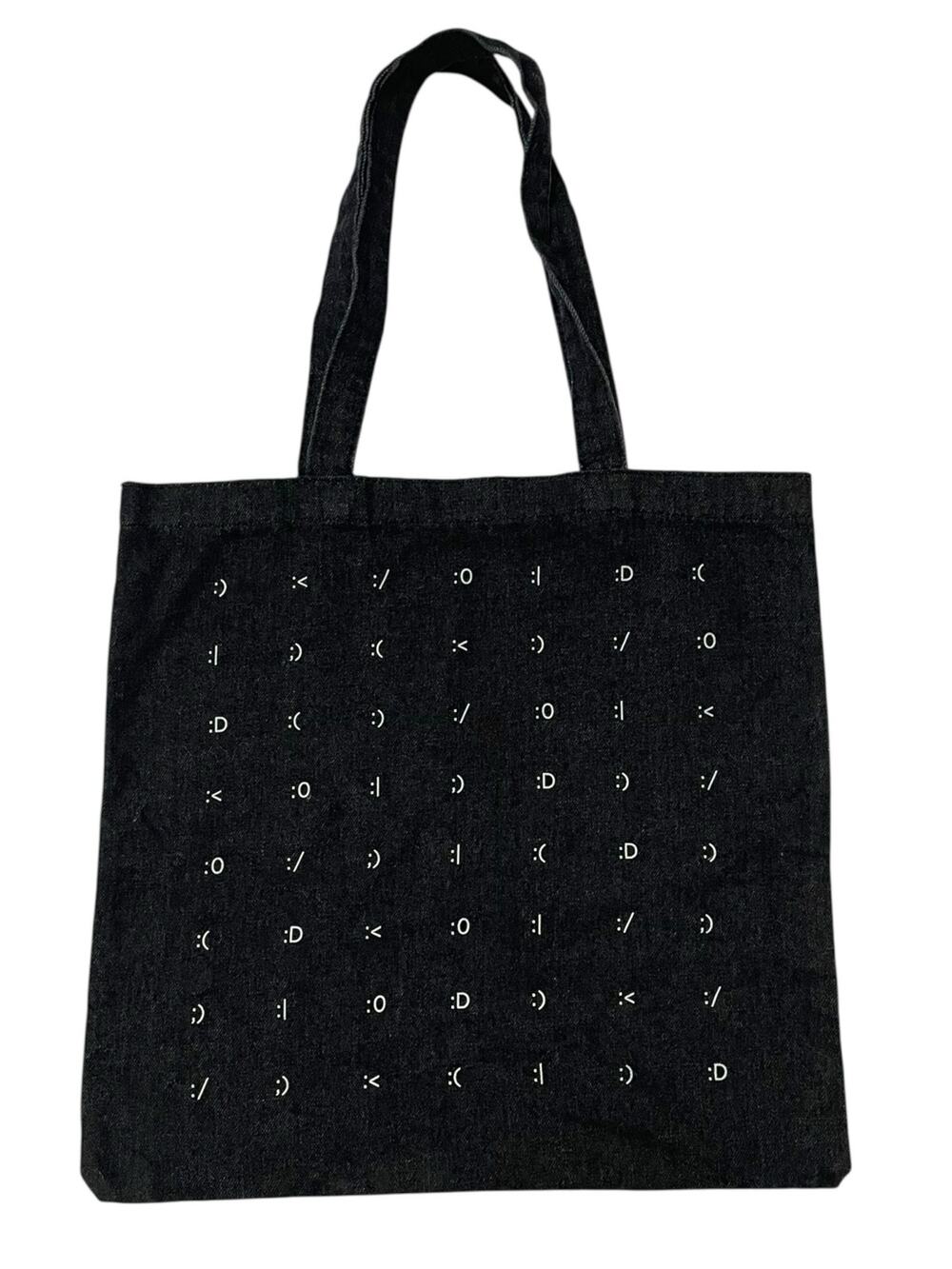 Madewell Insider Reusable Emoji Tote - Black Denim